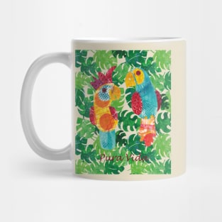 Pura Vida! Parrot and cockatoo chitchat Mug